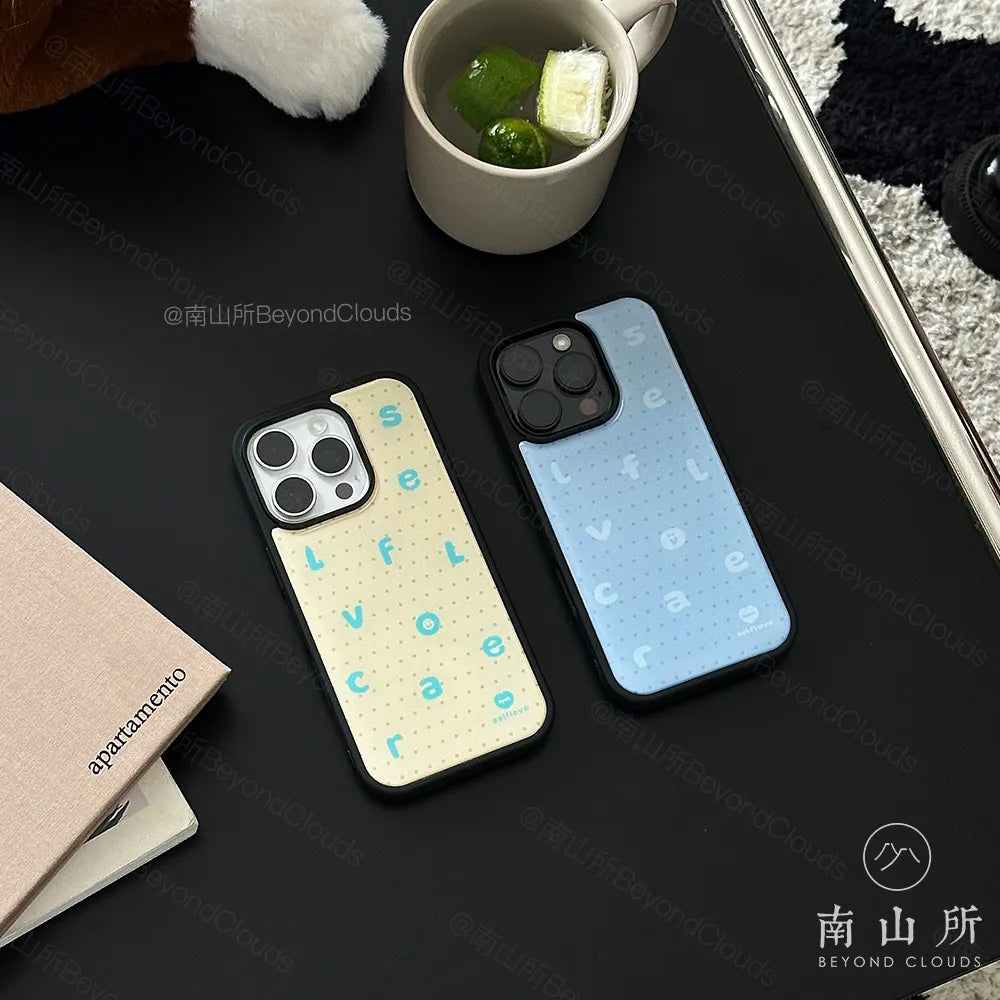 Polka Dot Lettering Epoxy Phone Case-BC003R