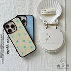 Polka Dot Lettering Epoxy Phone Case-BC003R