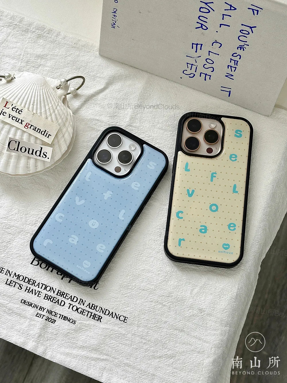 Polka Dot Lettering Epoxy Phone Case-BC003R
