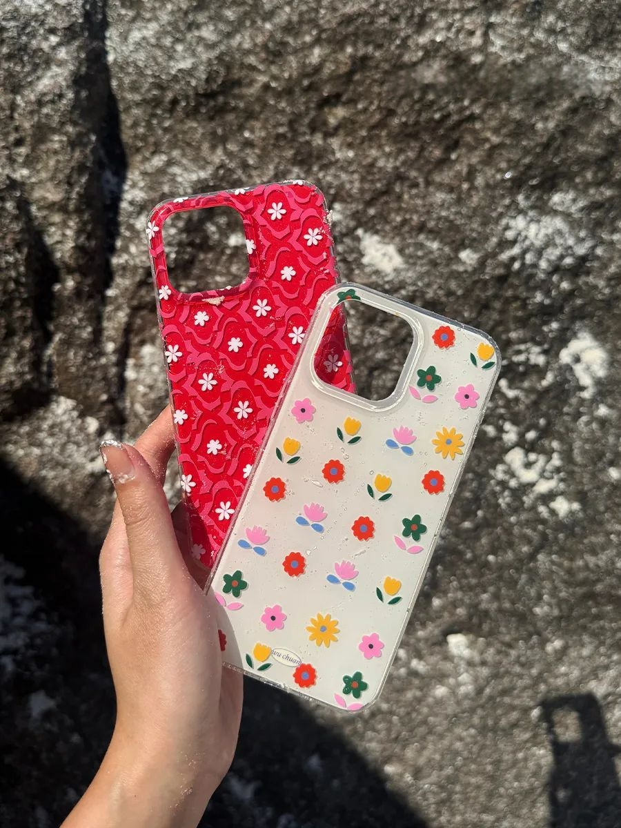 Dural-Layer Glossy IMD Floral iPhone Case
