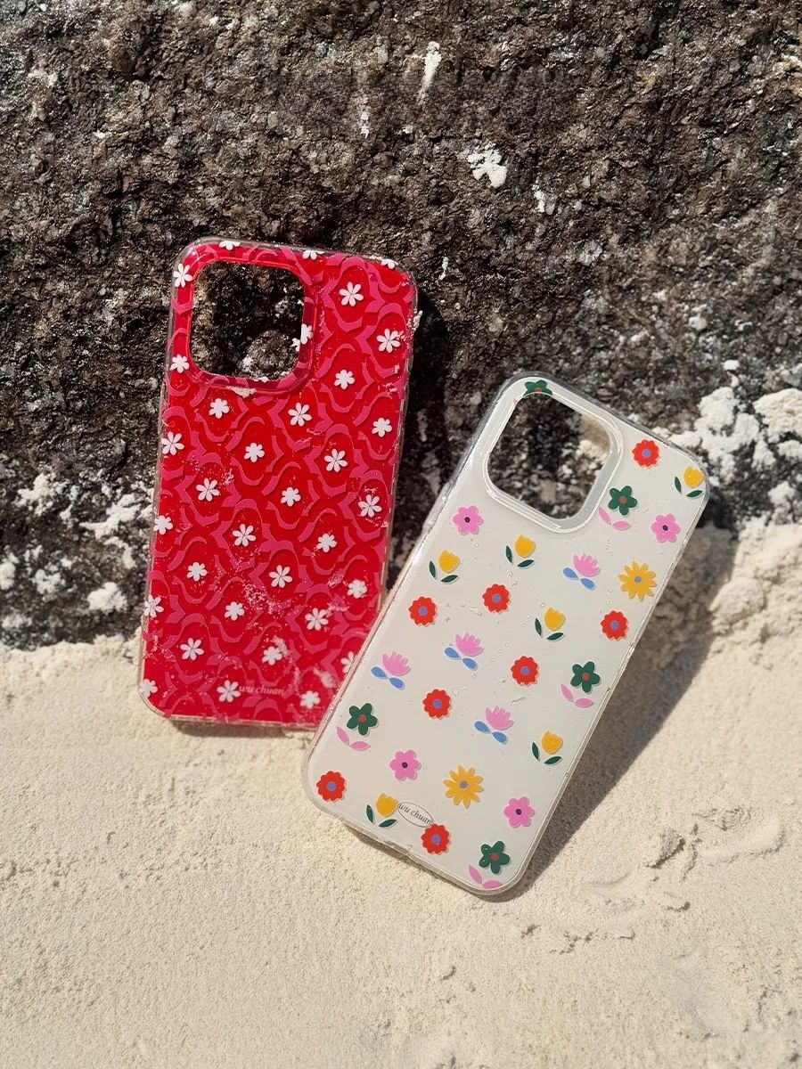Dural-Layer Glossy IMD Floral iPhone Case