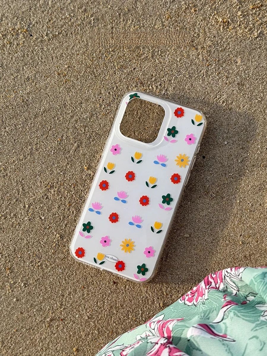 Dural-Layer Glossy IMD Floral iPhone Case