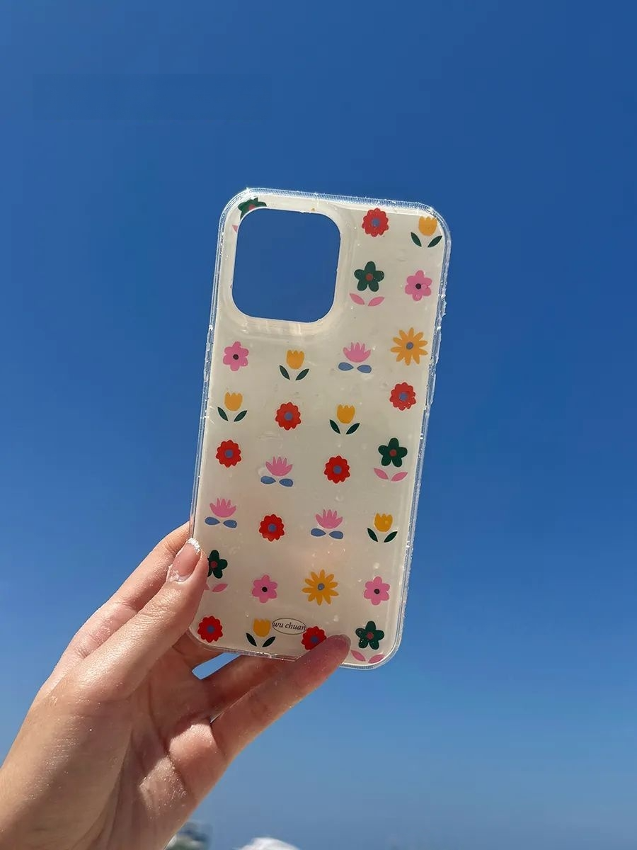 Dural-Layer Glossy IMD Floral iPhone Case
