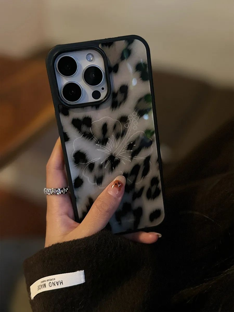 Luxury Leopard Print Epoxy Phone Case