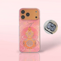 Chinoiserie Pink Hulu Gourd Laser Metallic Silicone Phone Case-YX