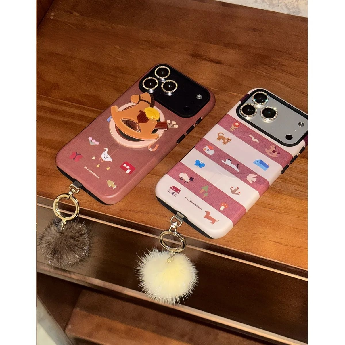 Caramel Pony Double Layer Film Printed Phone Case with MagSafe