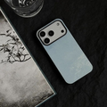 Mirror-Clear Sky Blue Tempered Glass Phone Case-NS