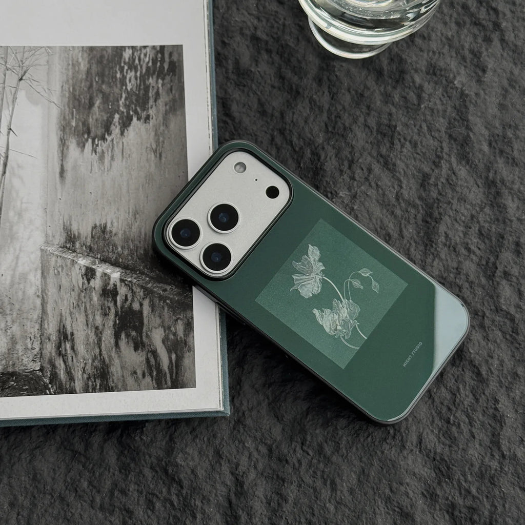 The Emerald Simple Flora Premium Glass Case-NS