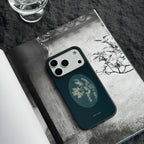 New Chinese Style Vintage Floral Glass Phone Case-NS