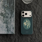 New Chinese Style Vintage Floral Glass Phone Case-NS