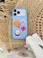 Tropical Floral & Polka Dot Phone Case Single Layer SB-IML-MagSafe