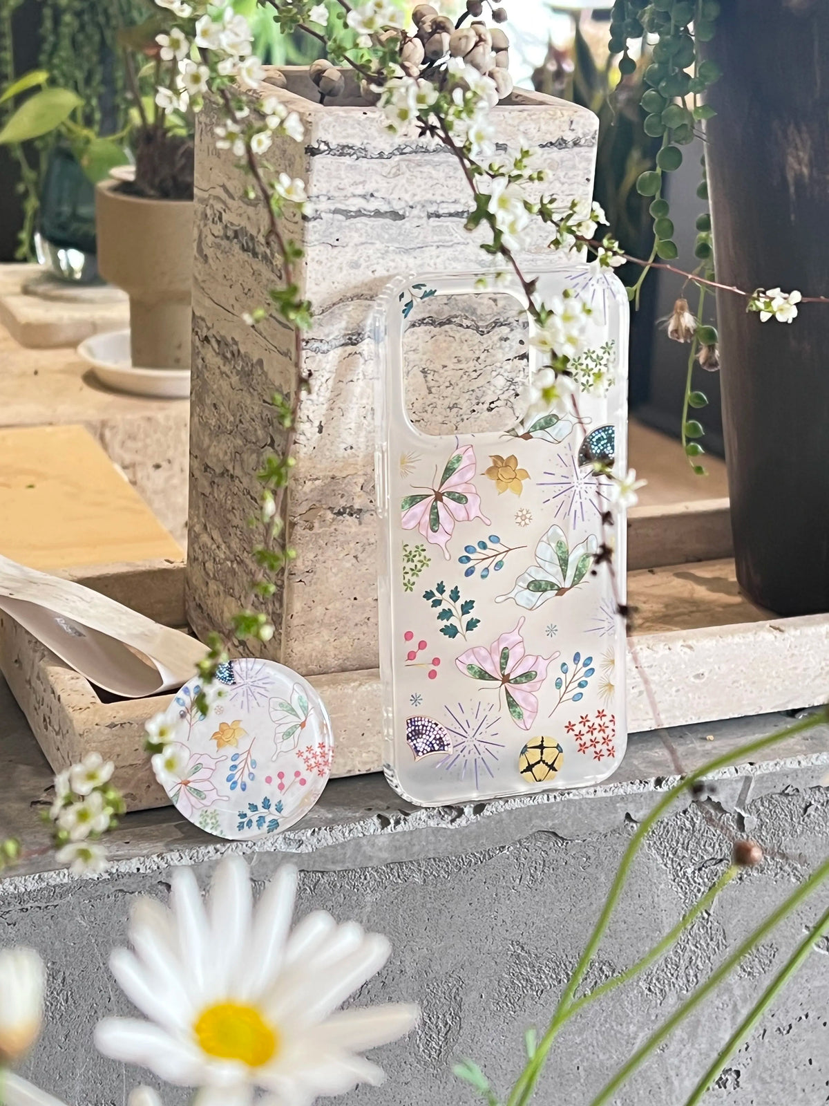 Iridescent Butterfly & Floral Collection IMD Phone Case-YSH