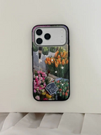 Mirror Star Tulip Print Magnetic Phone Case