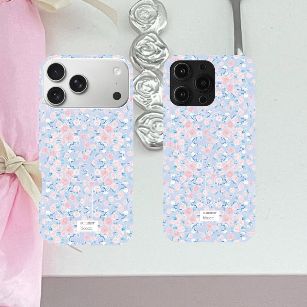 Chic Korean Style Ditsy Floral MagSafe Phone Case - Single Layer