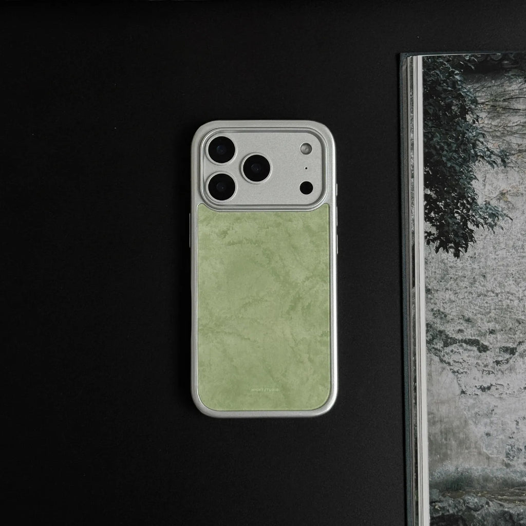 New Chinese Style Emerald Green Tempered Glass Phone Case-NS
