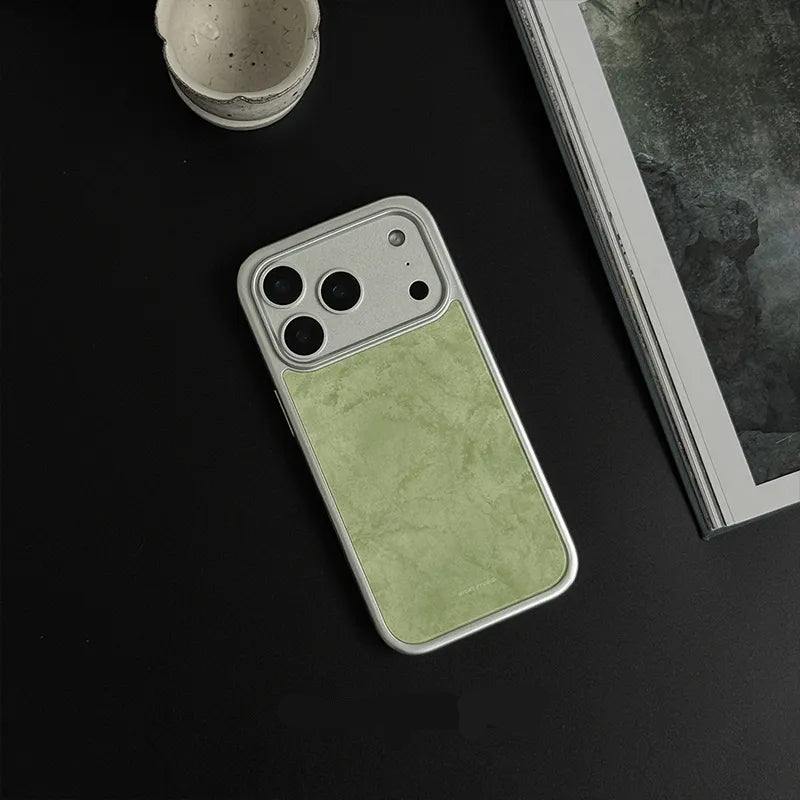 New Chinese Style Emerald Green Tempered Glass Phone Case-NS
