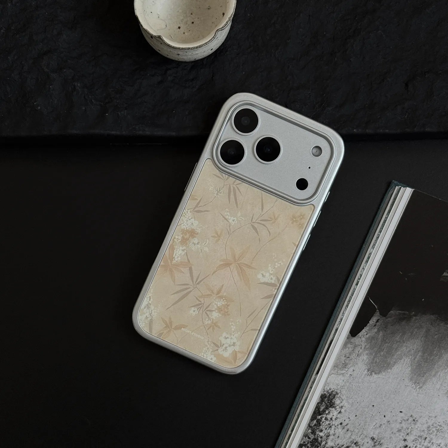 Vintage Eastern Floral Tempered Glass Phone Case-NS