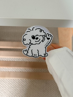 Hand-Drawn Line Art Puppy Phone Case with MagSafe