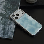 Cyan Infusion Watercolor Ink Tempered Glass Phone Case-NS