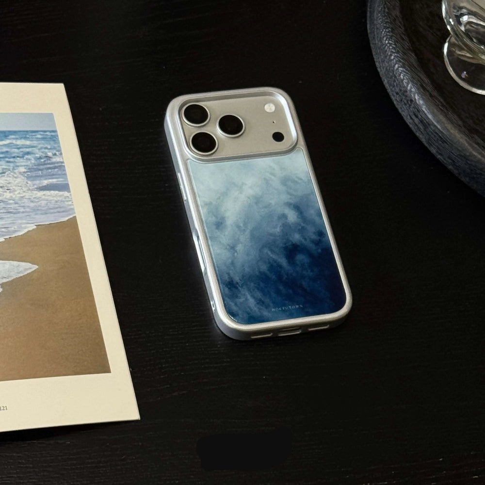 Luxury Wind and Wave Tempered Glass Phone Case-CHO