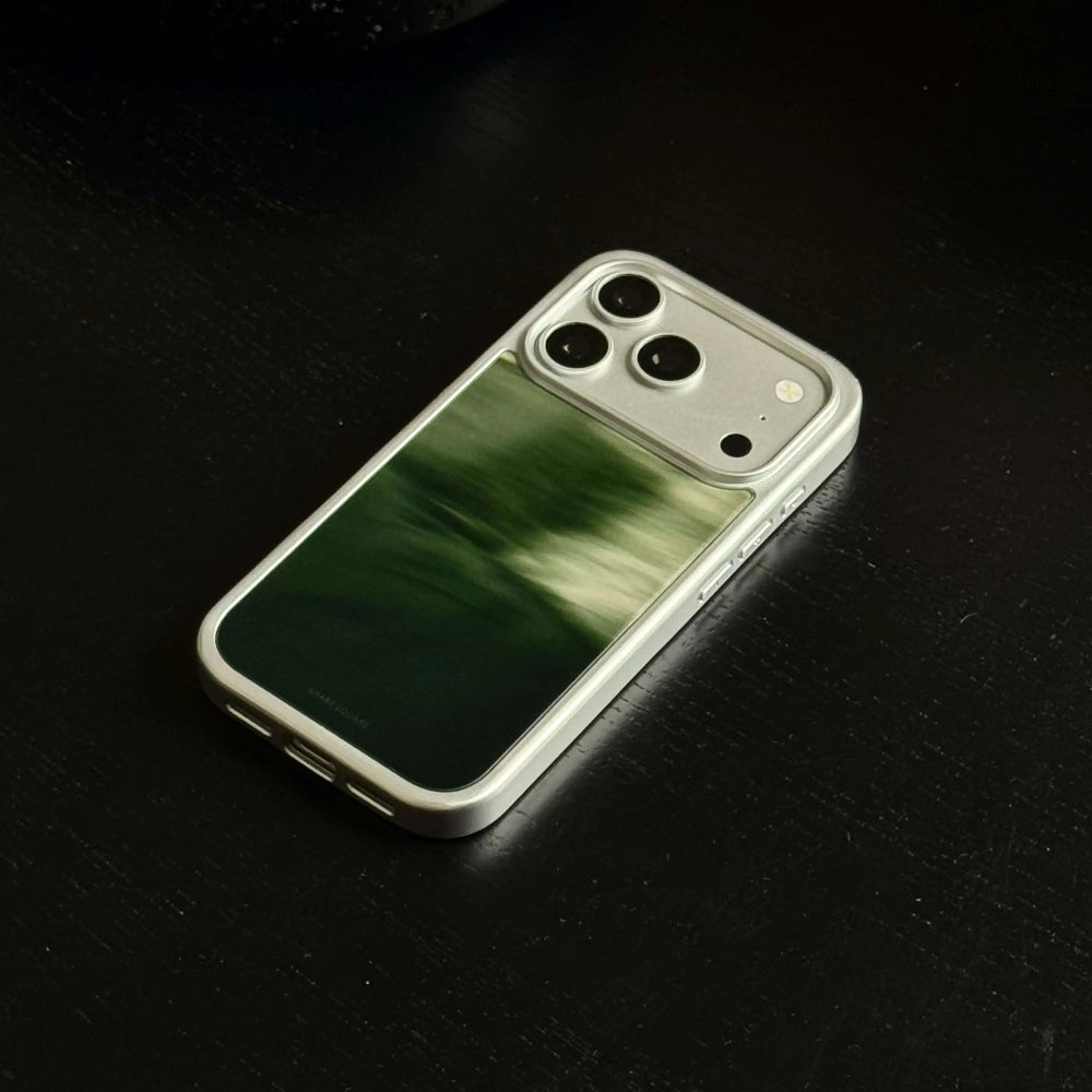 Artistic Green Ink-Wash Bamboo Shadow Glass Case-CHO