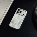 Luxury Moon White Ink Wash Glass Phone Case-CHO