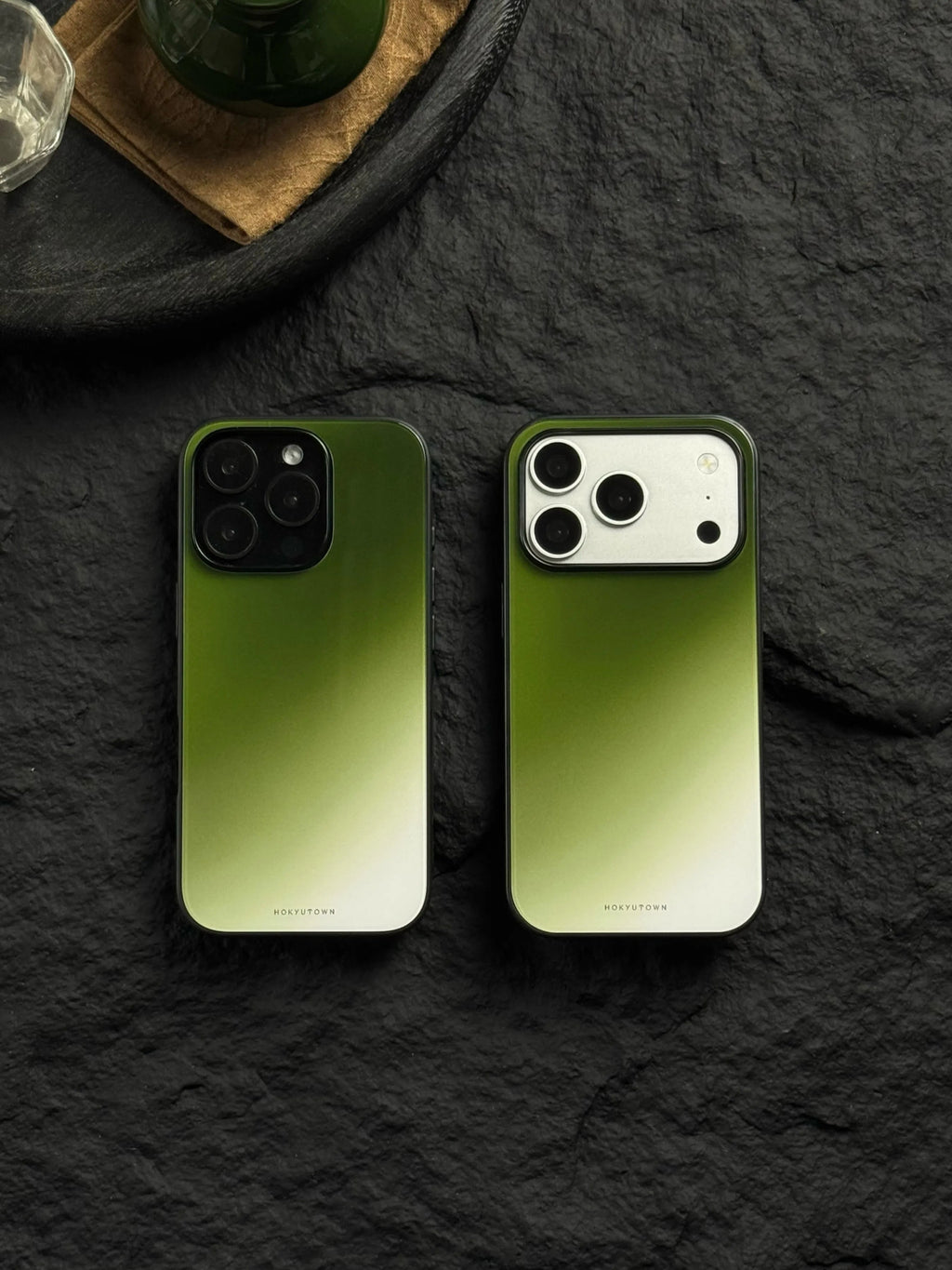 Matcha Green Gradient Tempered Glass Phone Case-CHO