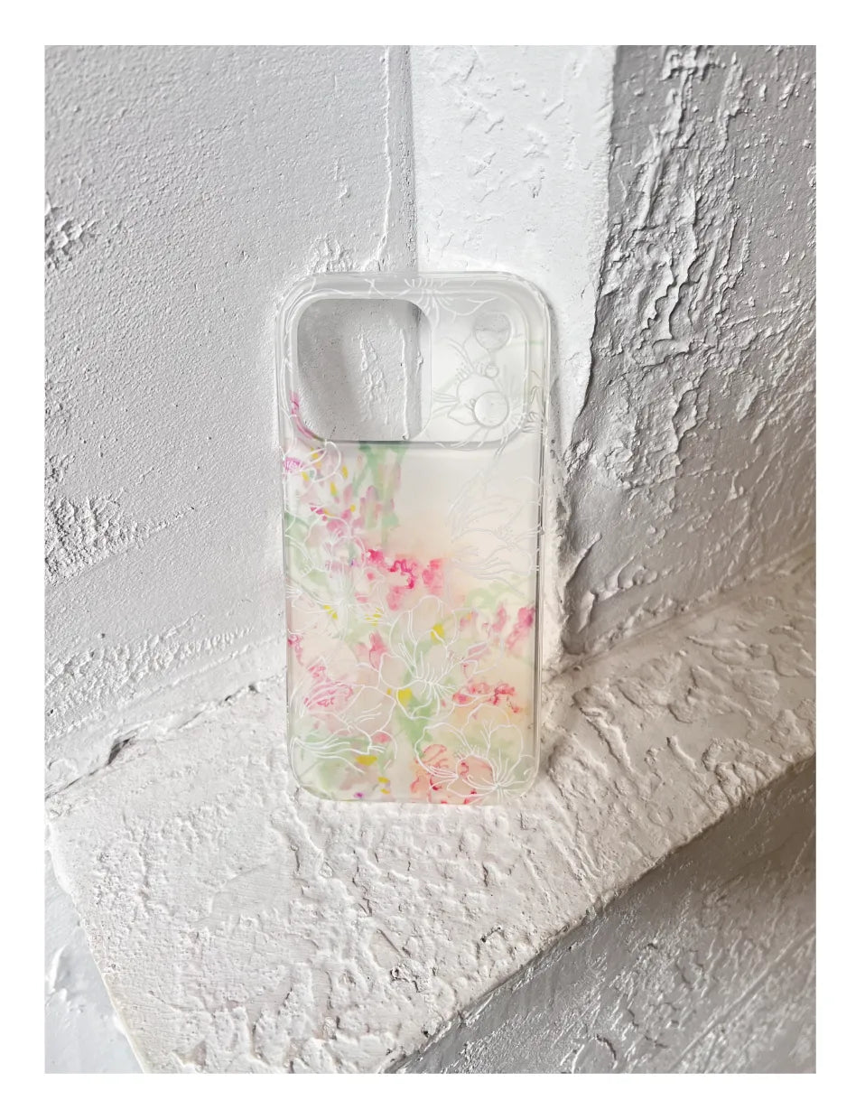 Matte Transparent Floral IMD Phone Case-YSH