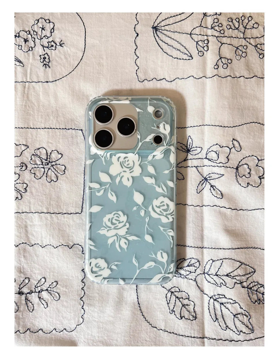 Vintage French White Rose IMD Phone Case-YSH
