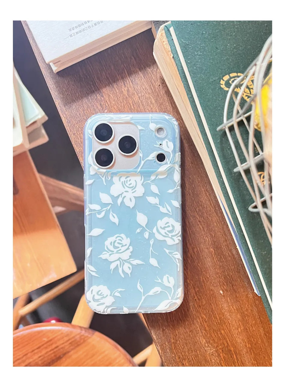 Vintage French White Rose IMD Phone Case-YSH