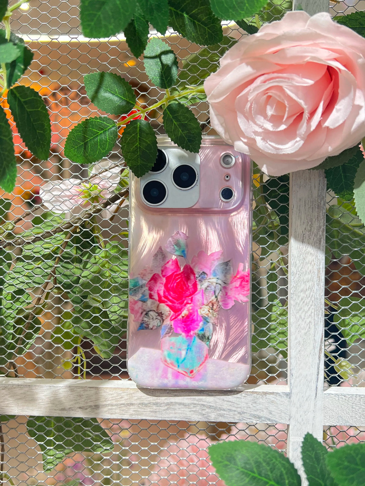 Geometric Vase Rose Floral IMD Phone Case-YSH