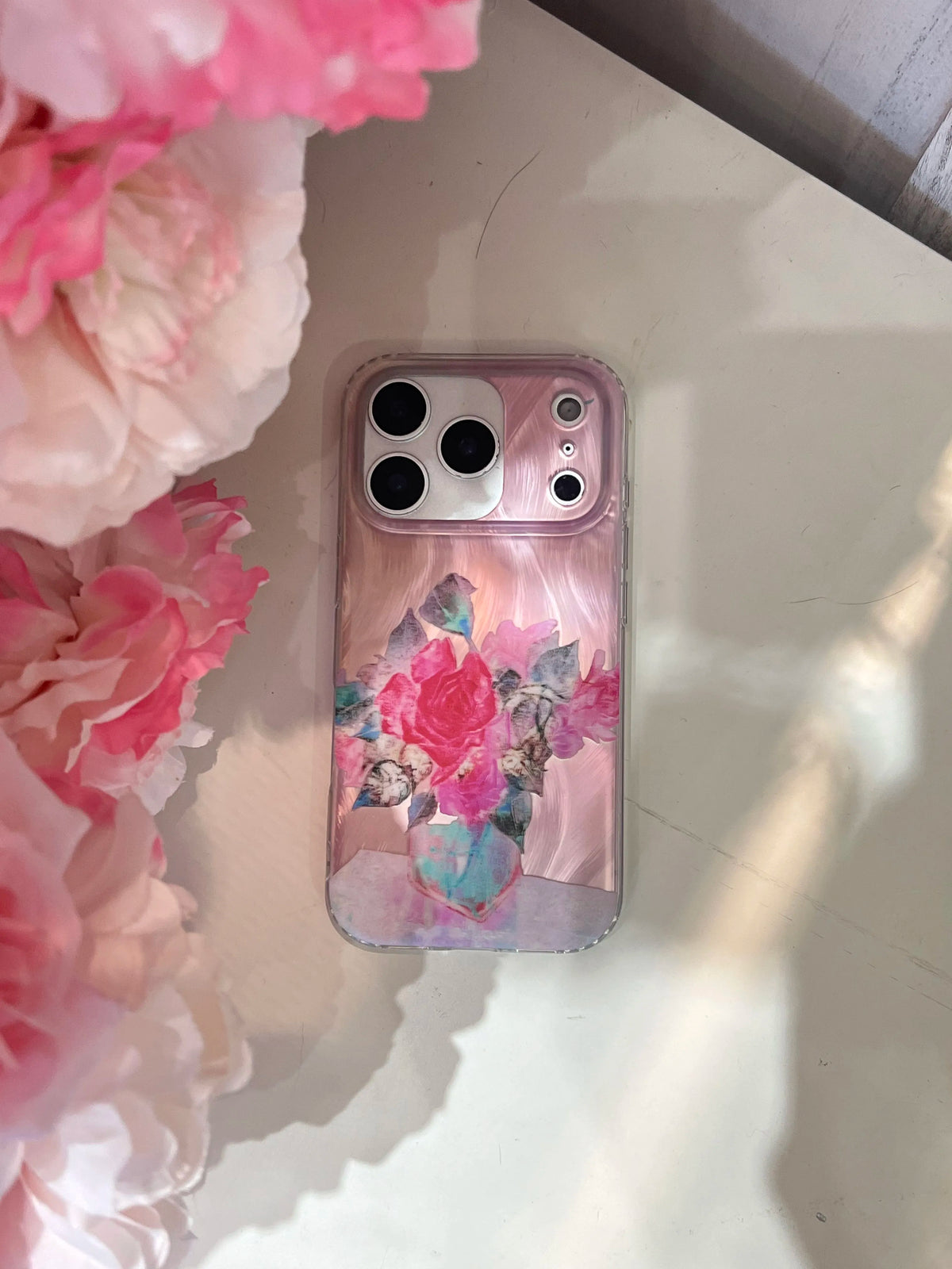 Geometric Vase Rose Floral IMD Phone Case-YSH