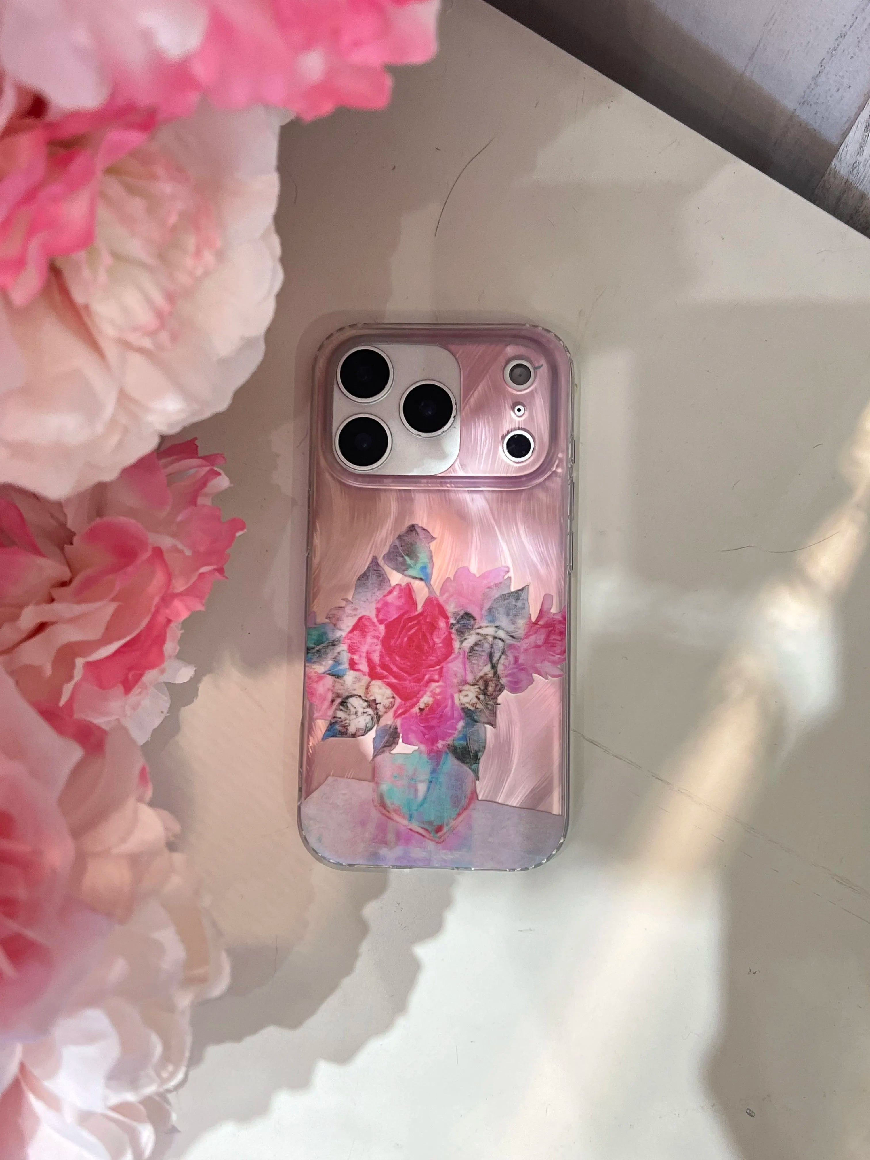 Geometric Vase Rose Floral IMD Phone Case-YSH