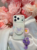 Soft Floral & Purple Butterfly IMD Phone Case-YSH
