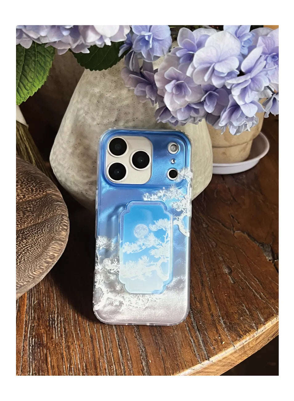 Artistic Moon in Blue Night Gradient IMD Phone Case-YSH