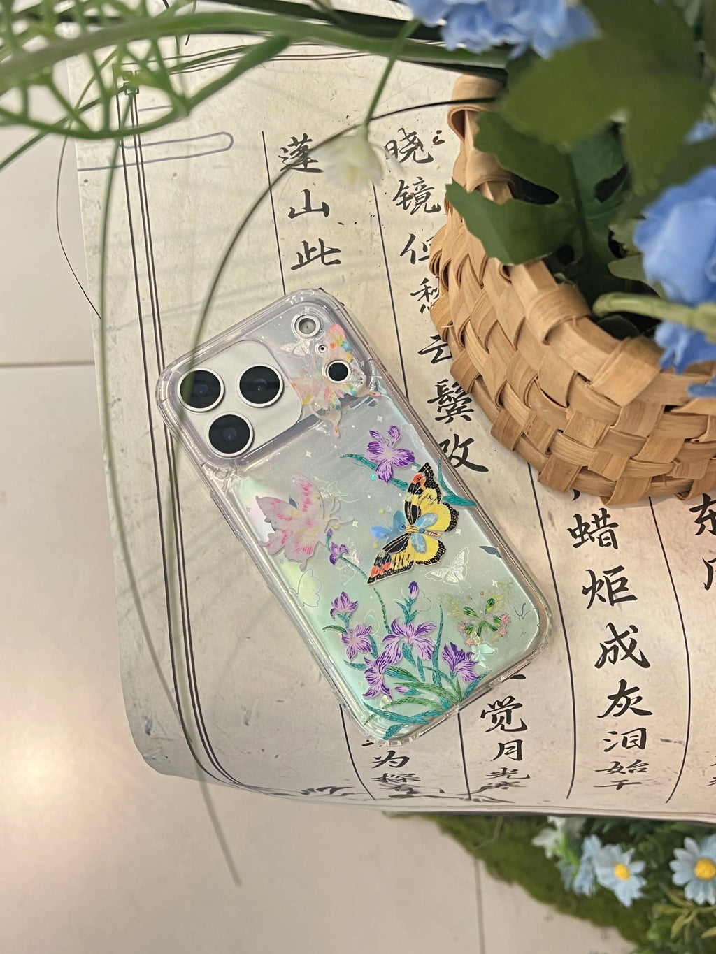 Chic Butterfly & Floral Botanical IMD Phone Case-YSH