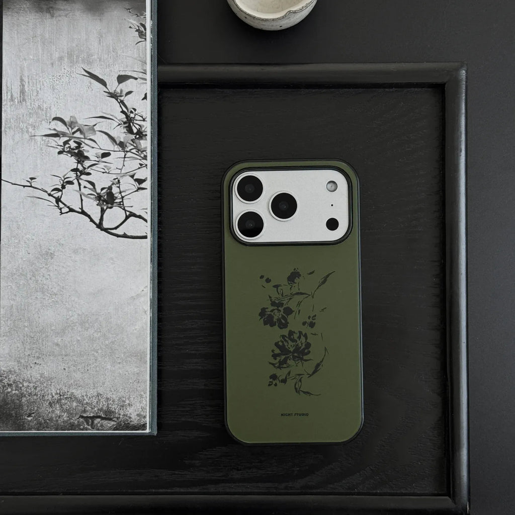 Ink Flower Green Phone Case-NS003AC