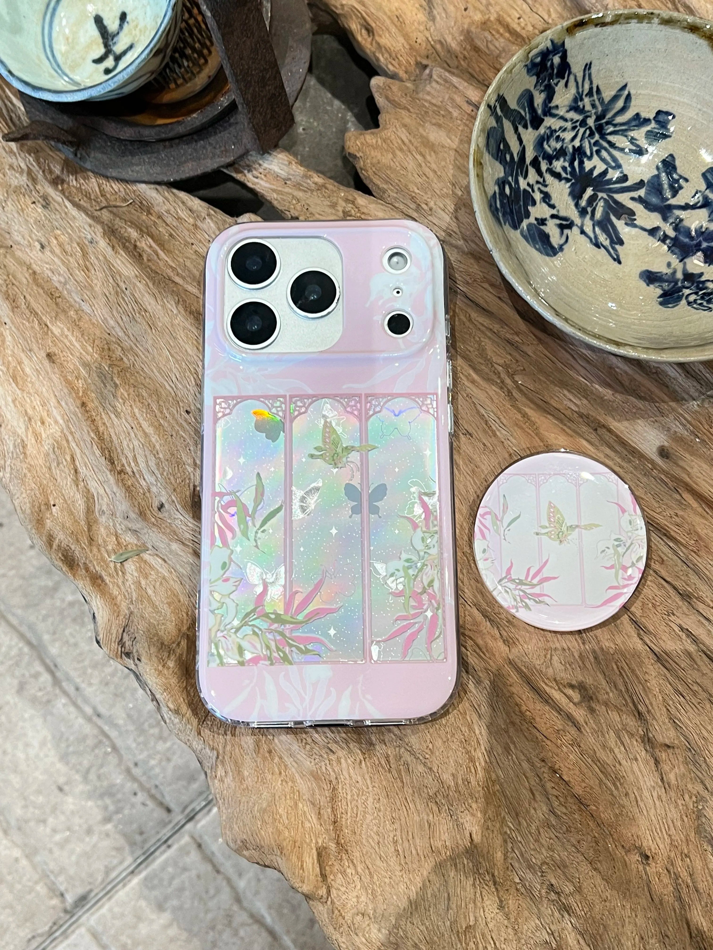 Butterfly & Folding Screen Phone Case-YSH006IMD