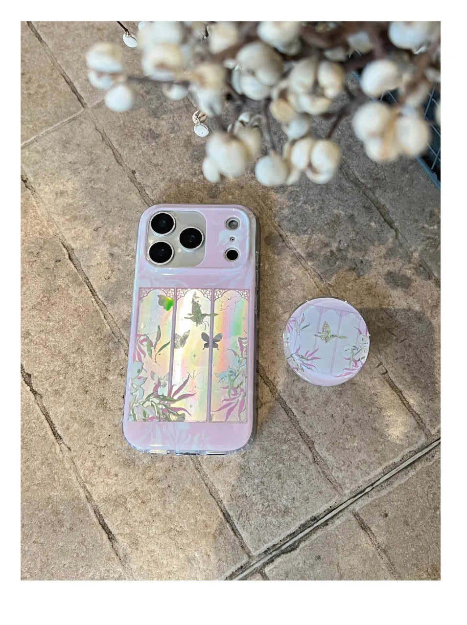 Butterfly & Folding Screen Phone Case-YSH006IMD