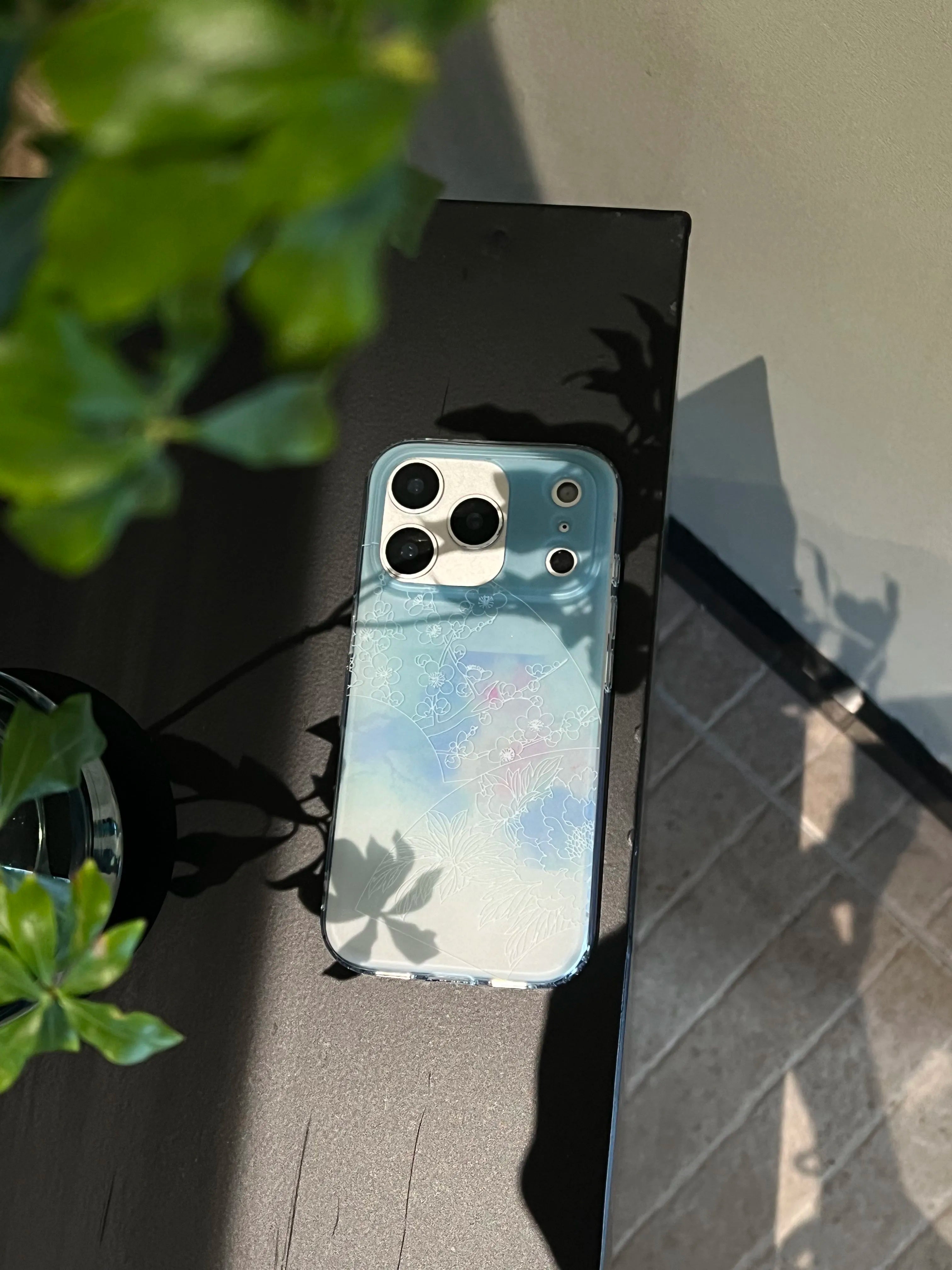 Abstract Floral Print Phone Case-YSH008IMD