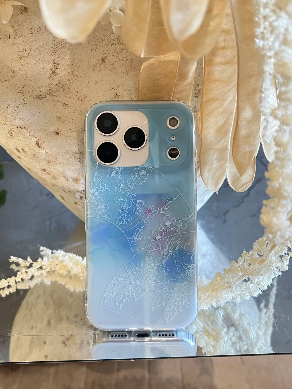 Abstract Floral Print Phone Case-YSH008IMD