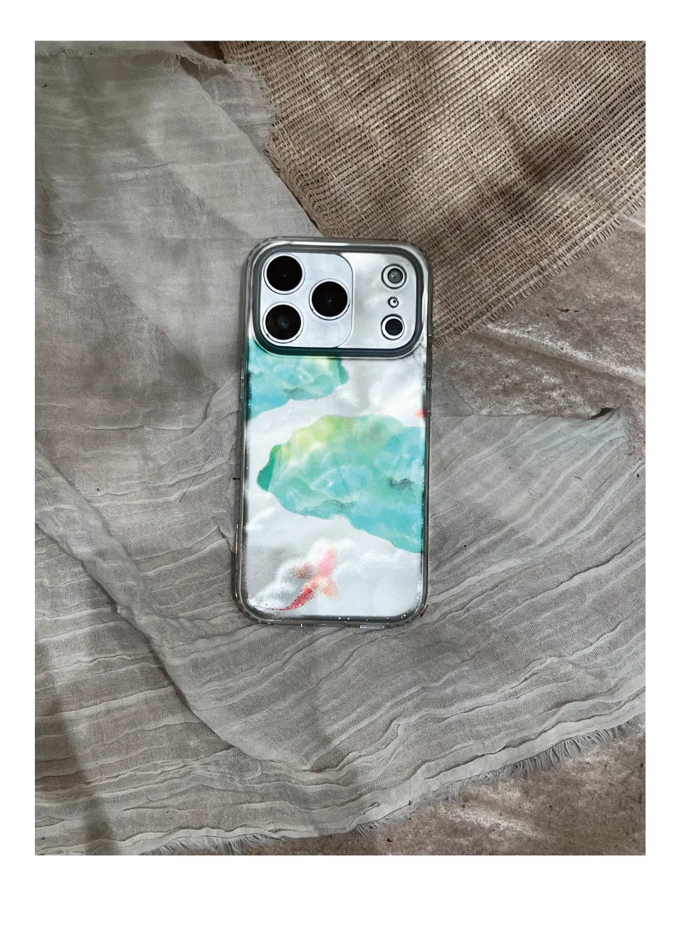 Lotus Pond & Koi Fish Phone Case-YSH013IMD