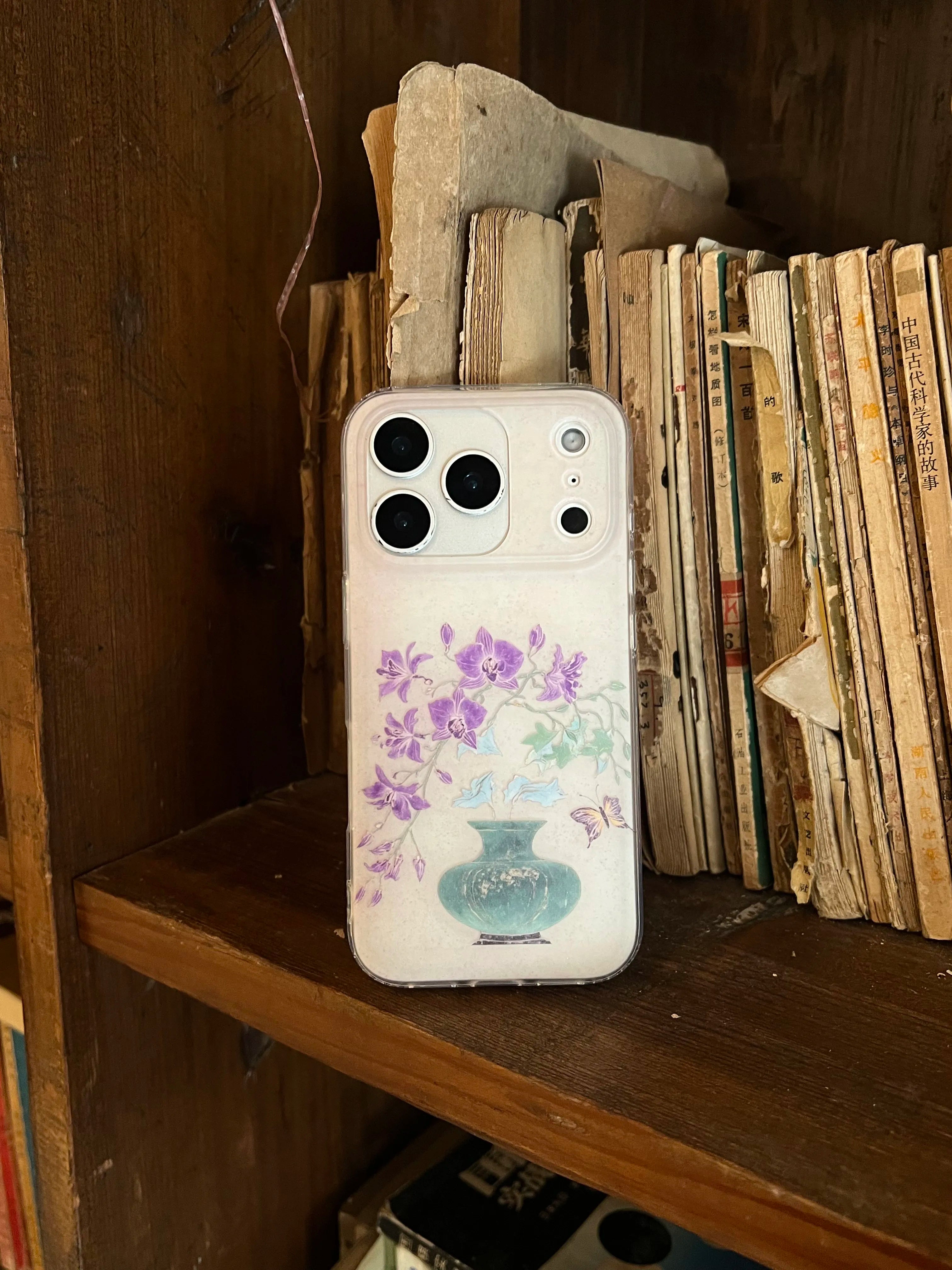 Purple Orchid & Vase Phone Case-YSH019IMD