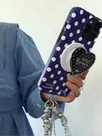 Aesthetic Blue Polka Dot Phone Case with Slot or MagSafe SB-IML