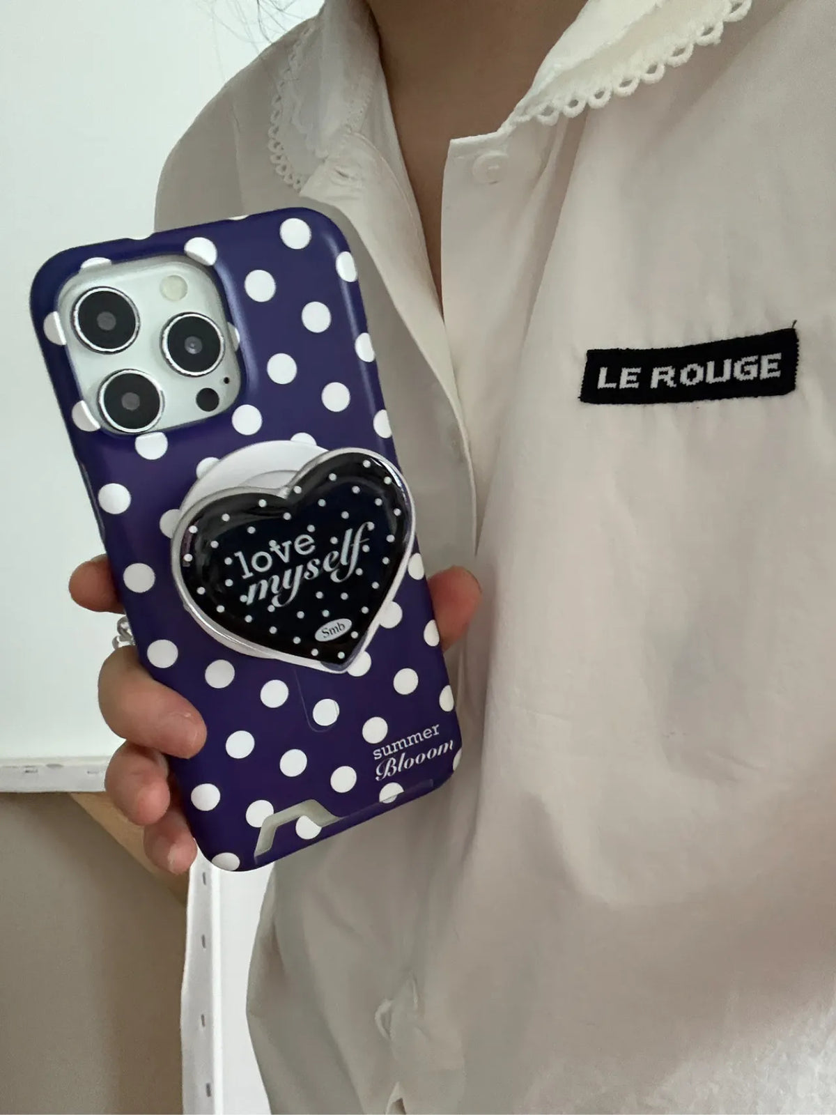 Aesthetic Blue Polka Dot Phone Case with Slot or MagSafe SB-IML