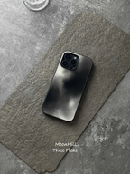Obsidian Ink Black Tempered Glass Phone Case-MH