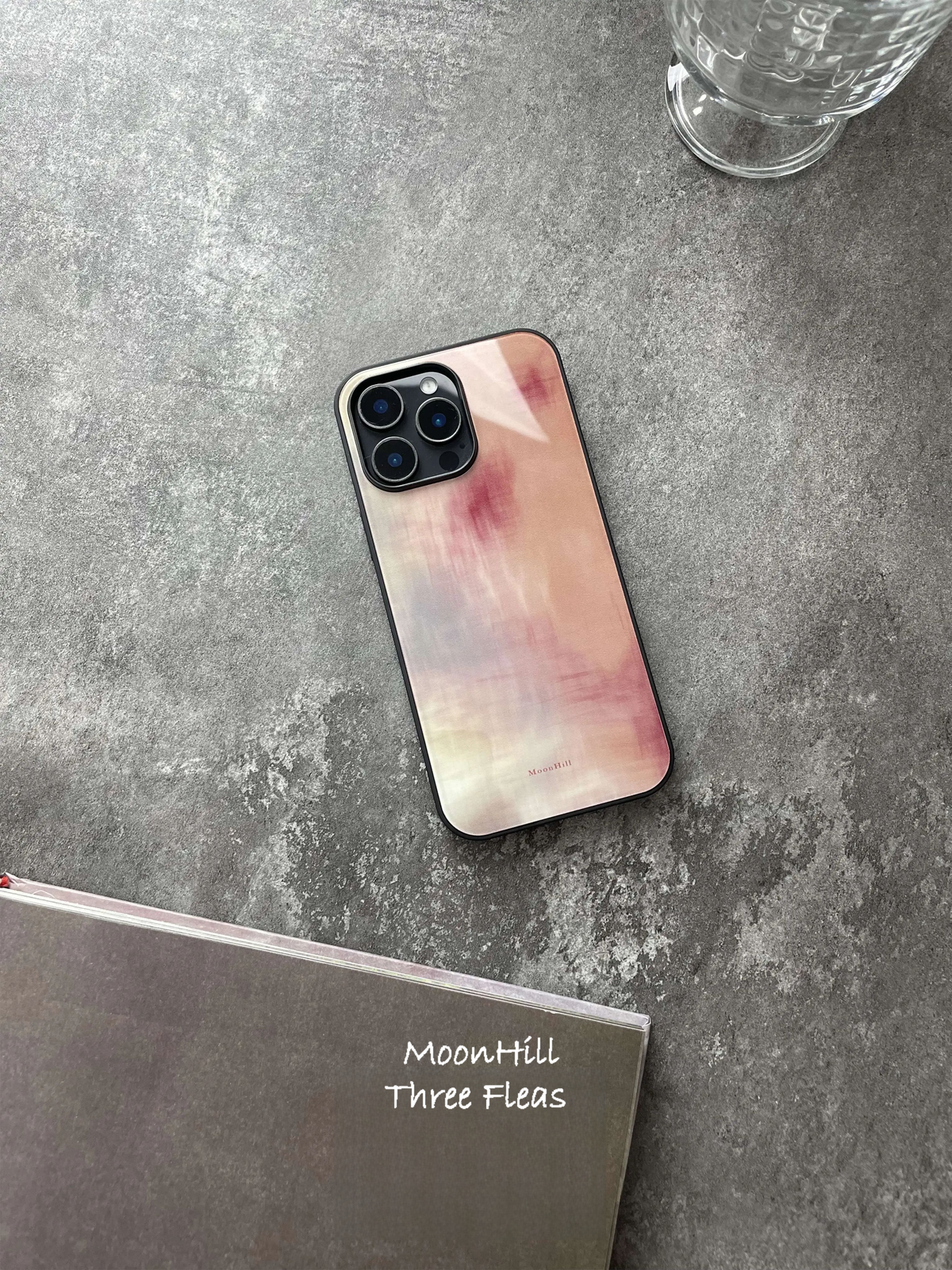 Abstract Watercolor Twilight Tempered Glass Phone Case-MH
