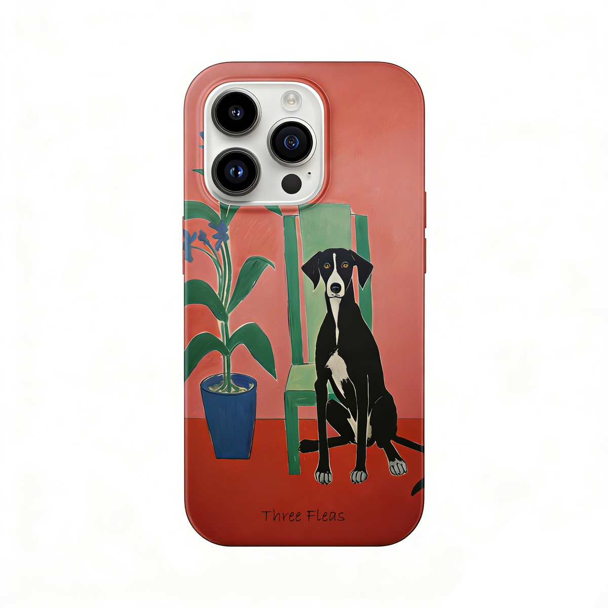 Artistic Dog With Chair Phone Case Double-layer Film Print
