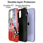 Artistic Red Couch Dog Phone Case Double-layer Film Print