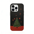 Artistic Christmas Tree & Fireworks Phone Case Double-layer Film Print
